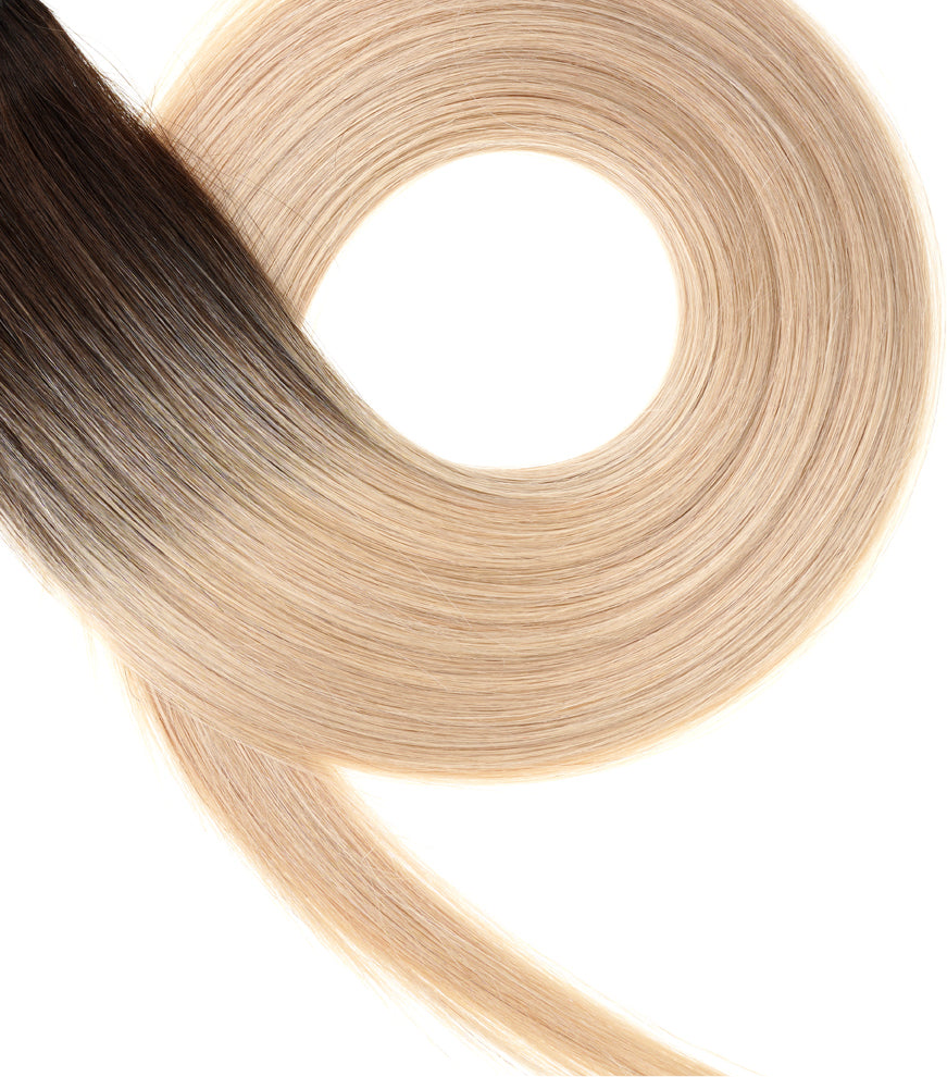 #A-2T Silver - Usbekische Extension - Balayage - Tape