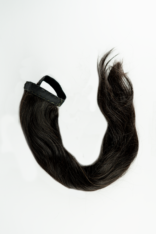Clip-in Ponytail Schwarz
