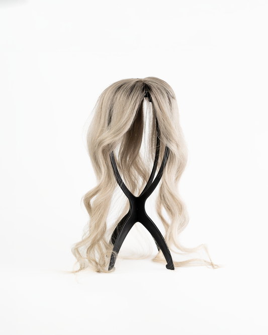 Oberkopf Perücke Silber Blond