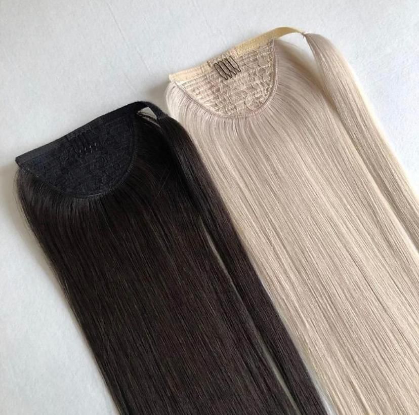 Clip-in Ponytail Hellbraun